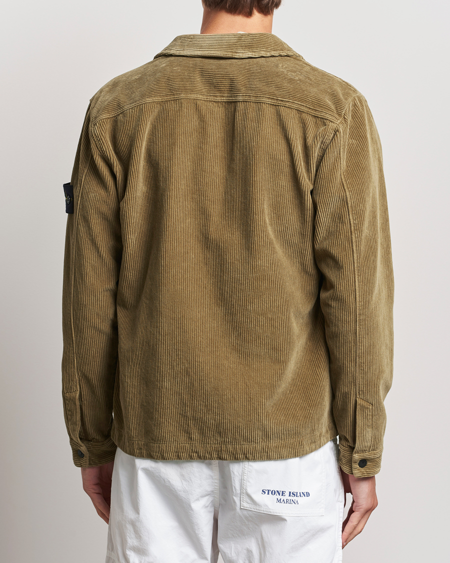 Herre | Skjorter | Stone Island | Garment Dyed Corduroy Overshirt Biscuit
