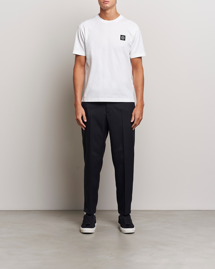 Herre | T-Shirts | Stone Island | Garment Dyed Jersey T-Shirt White