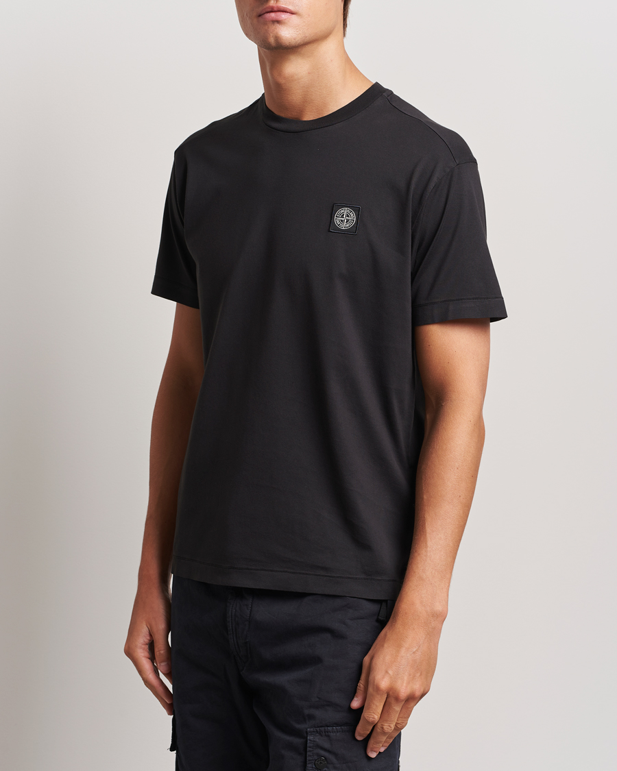 Herre | T-Shirts | Stone Island | Garment Dyed Jersey T-Shirt Black