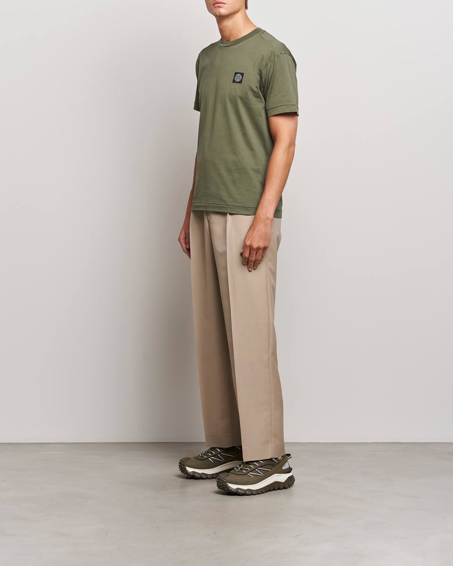 Herre | T-Shirts | Stone Island | Garment Dyed Jersey T-Shirt Musk