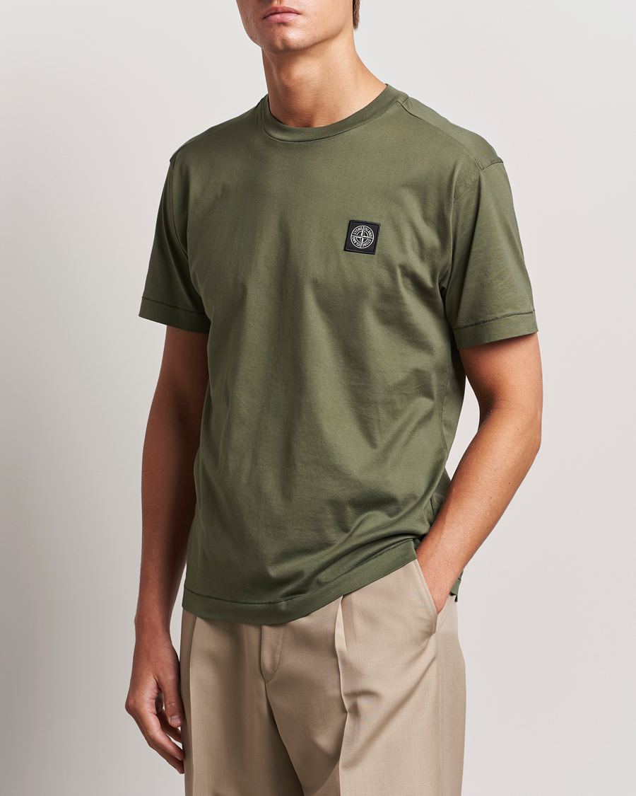 Herre | T-Shirts | Stone Island | Garment Dyed Jersey T-Shirt Musk