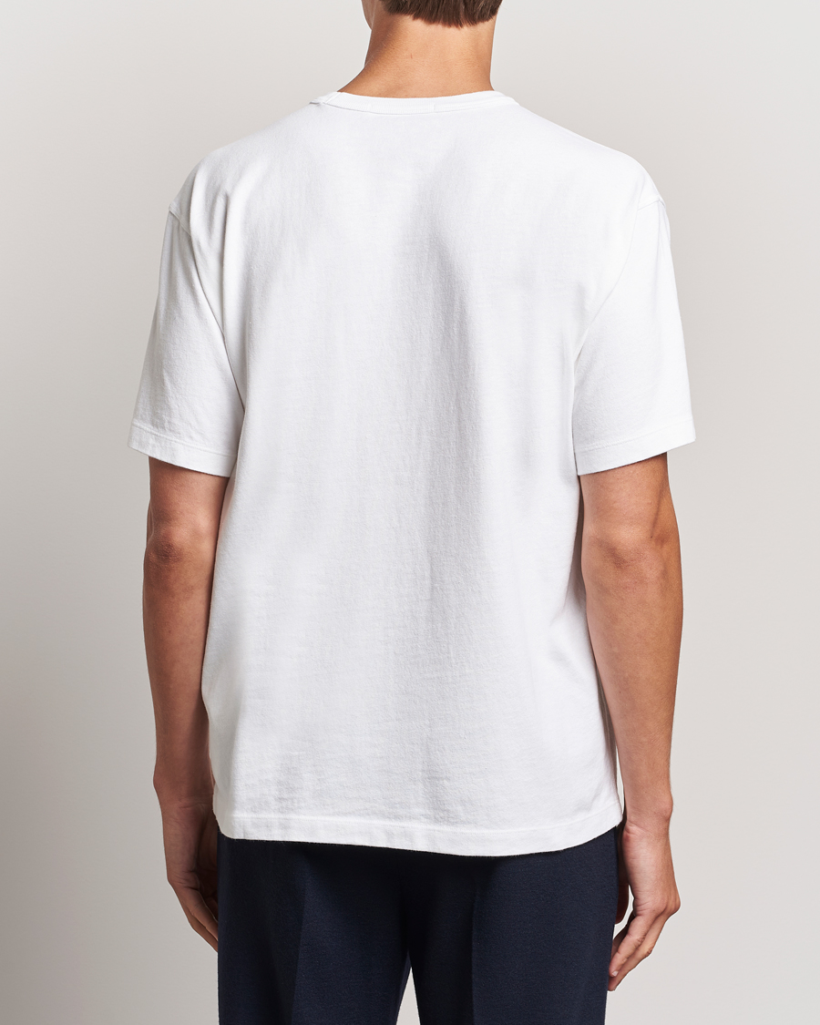 Herre | T-Shirts | Stone Island | Old Dyed Cotton Logo T-Shirt White