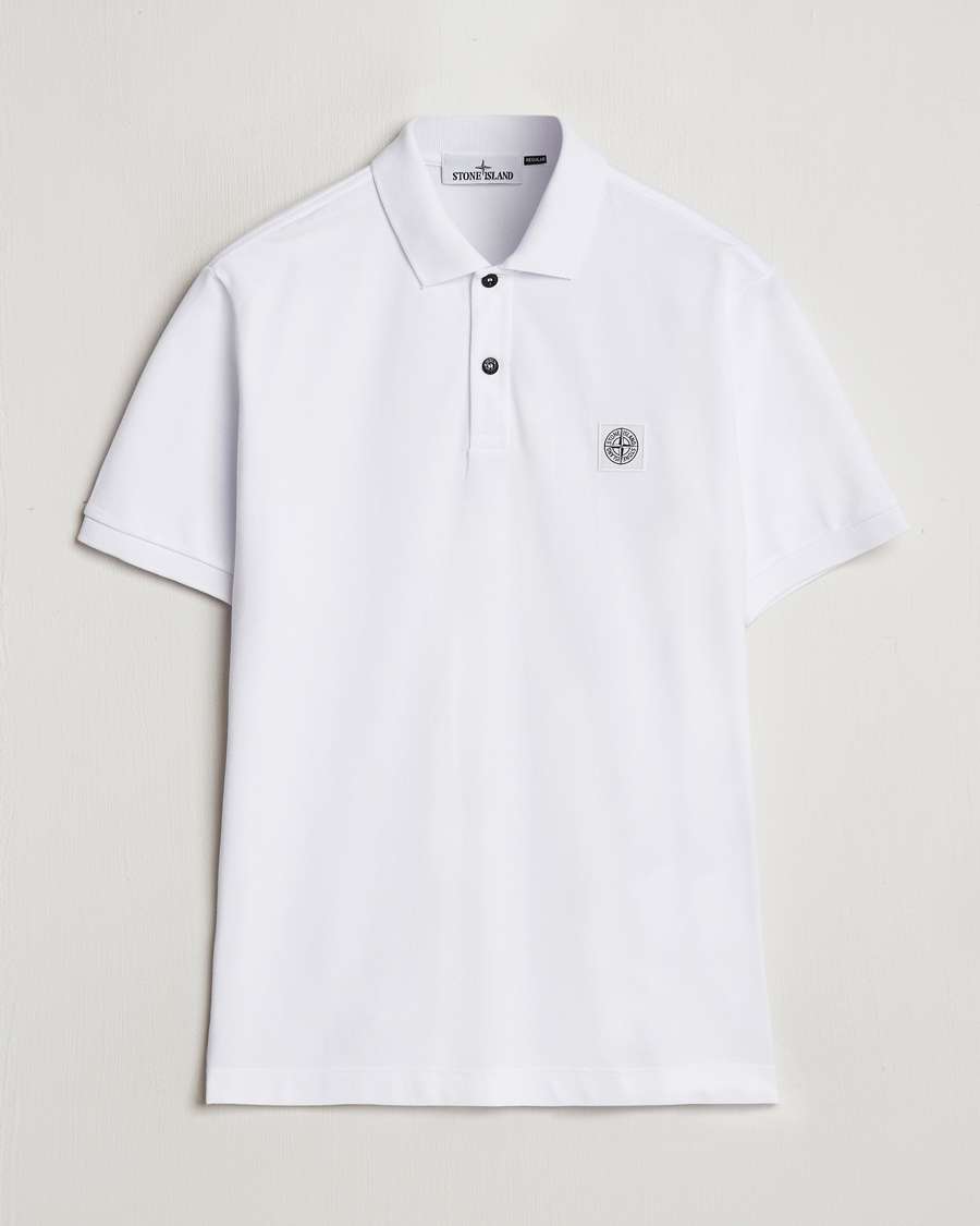 Herre | Pikéer | Stone Island | Cotton Pique Polo White