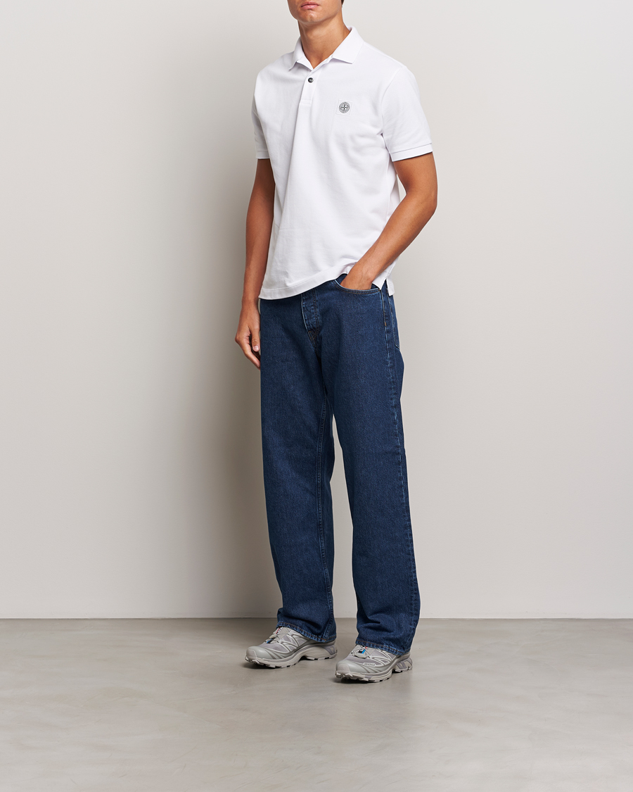 Herre | Pikéer | Stone Island | Cotton Pique Polo White
