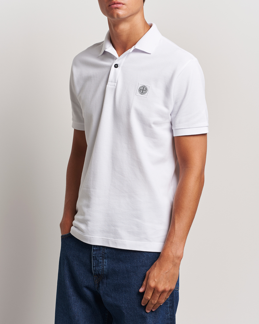 Herre | Pikéer | Stone Island | Cotton Pique Polo White