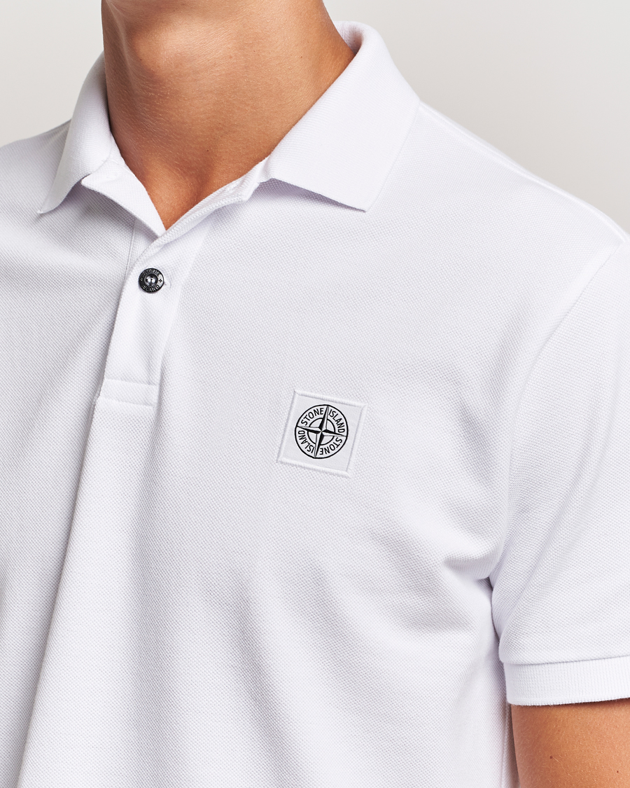 Herre | Pikéer | Stone Island | Cotton Pique Polo White