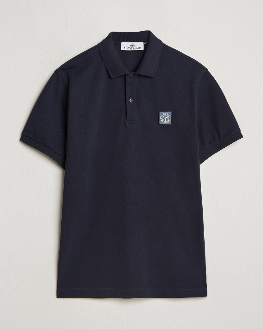 Herre | Pikéer | Stone Island | Cotton Pique Polo Navy Blue