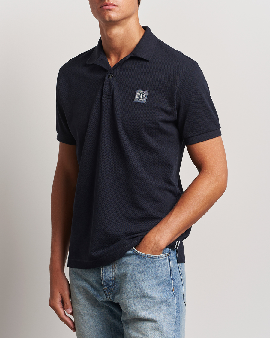 Herre | Pikéer | Stone Island | Cotton Pique Polo Navy Blue