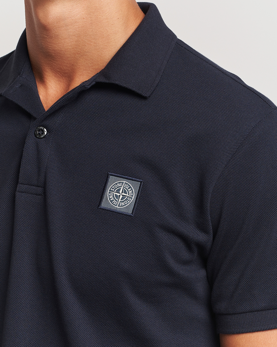 Herre | Pikéer | Stone Island | Cotton Pique Polo Navy Blue