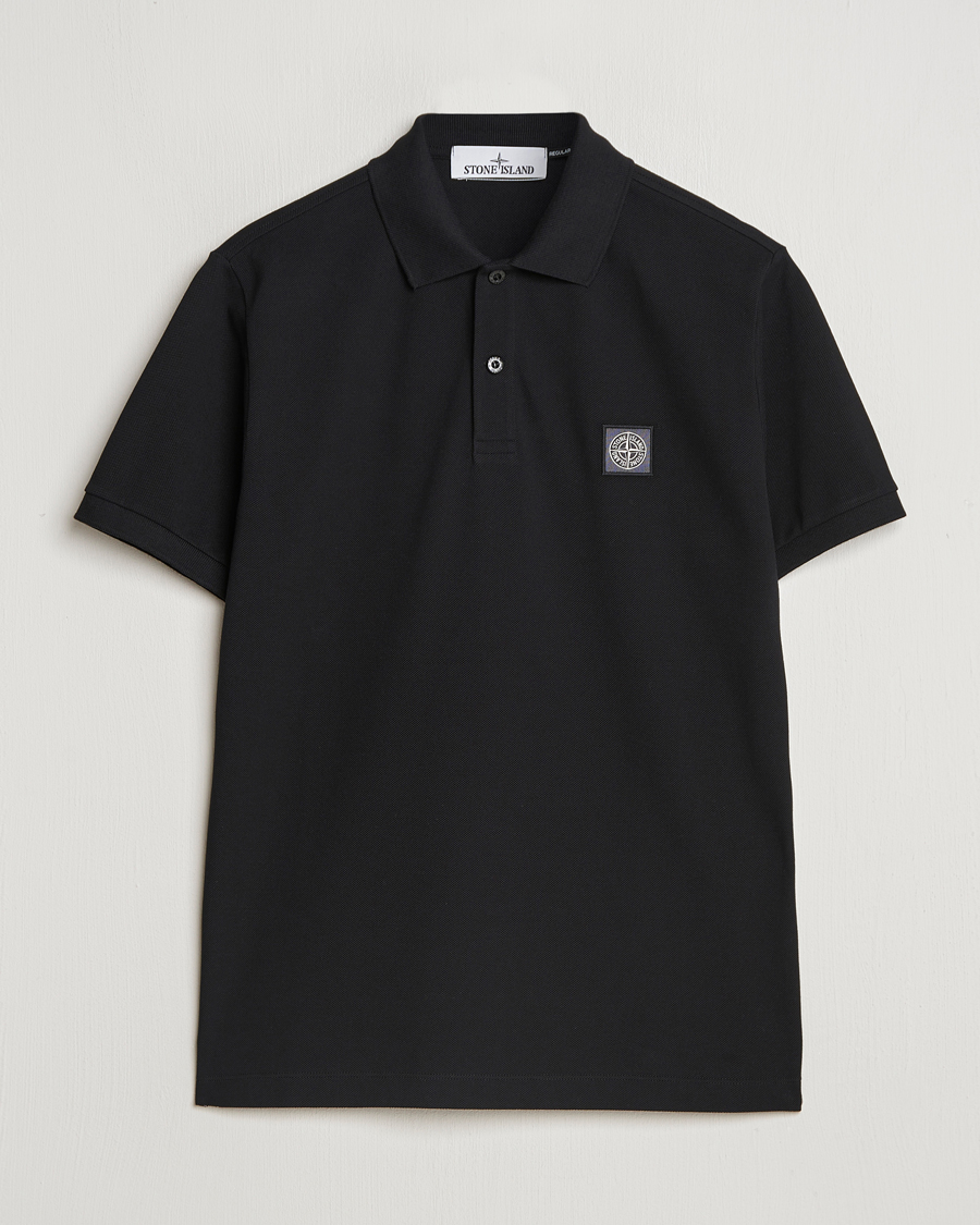 Herre | Pikéer | Stone Island | Cotton Pique Polo Black