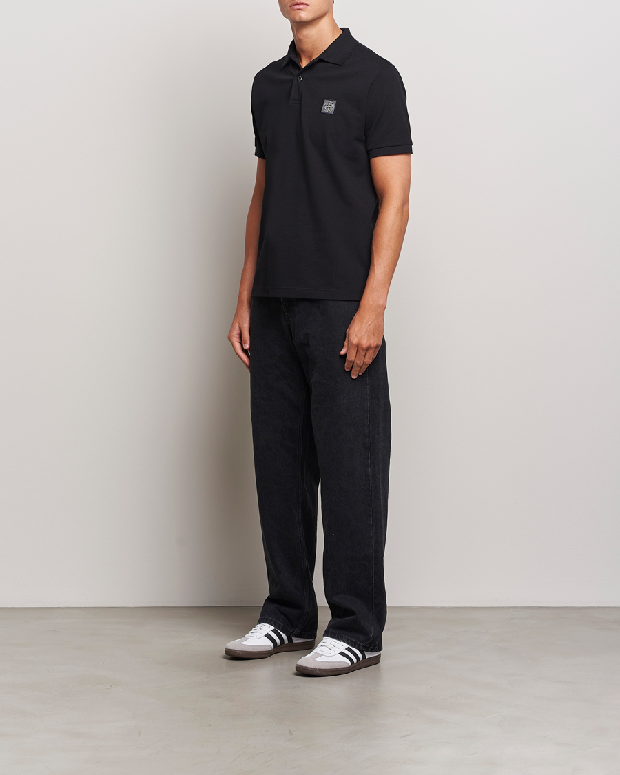 Herre | Pikéer | Stone Island | Cotton Pique Polo Black