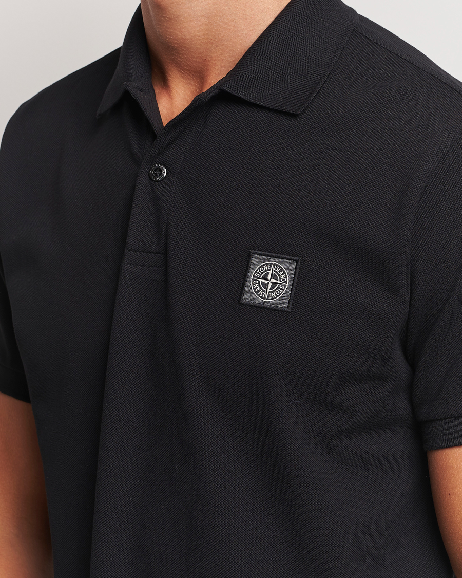 Herre | Pikéer | Stone Island | Cotton Pique Polo Black