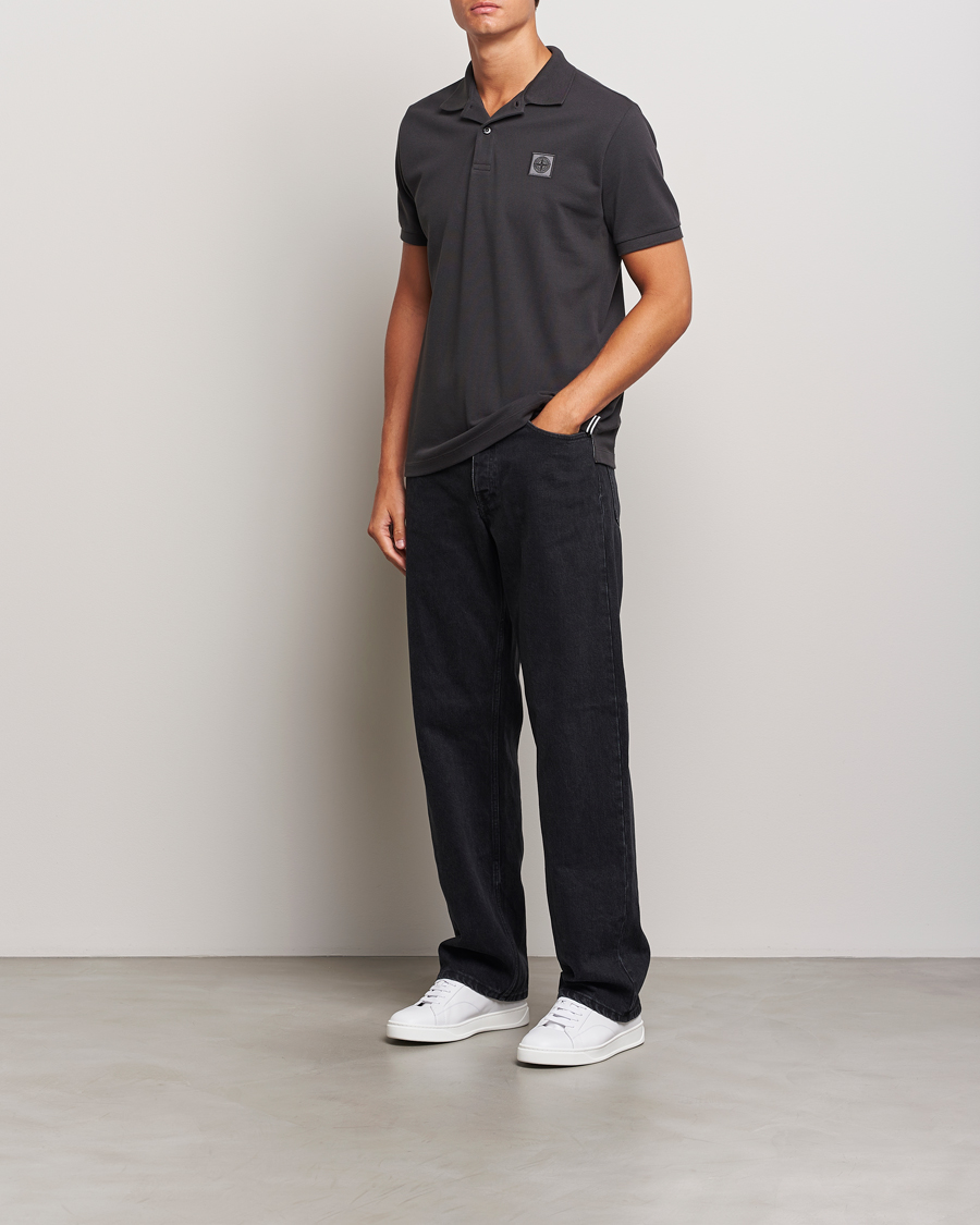 Herre | Pikéer | Stone Island | Cotton Pique Polo Lead Grey