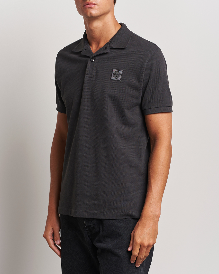 Herre | Pikéer | Stone Island | Cotton Pique Polo Lead Grey