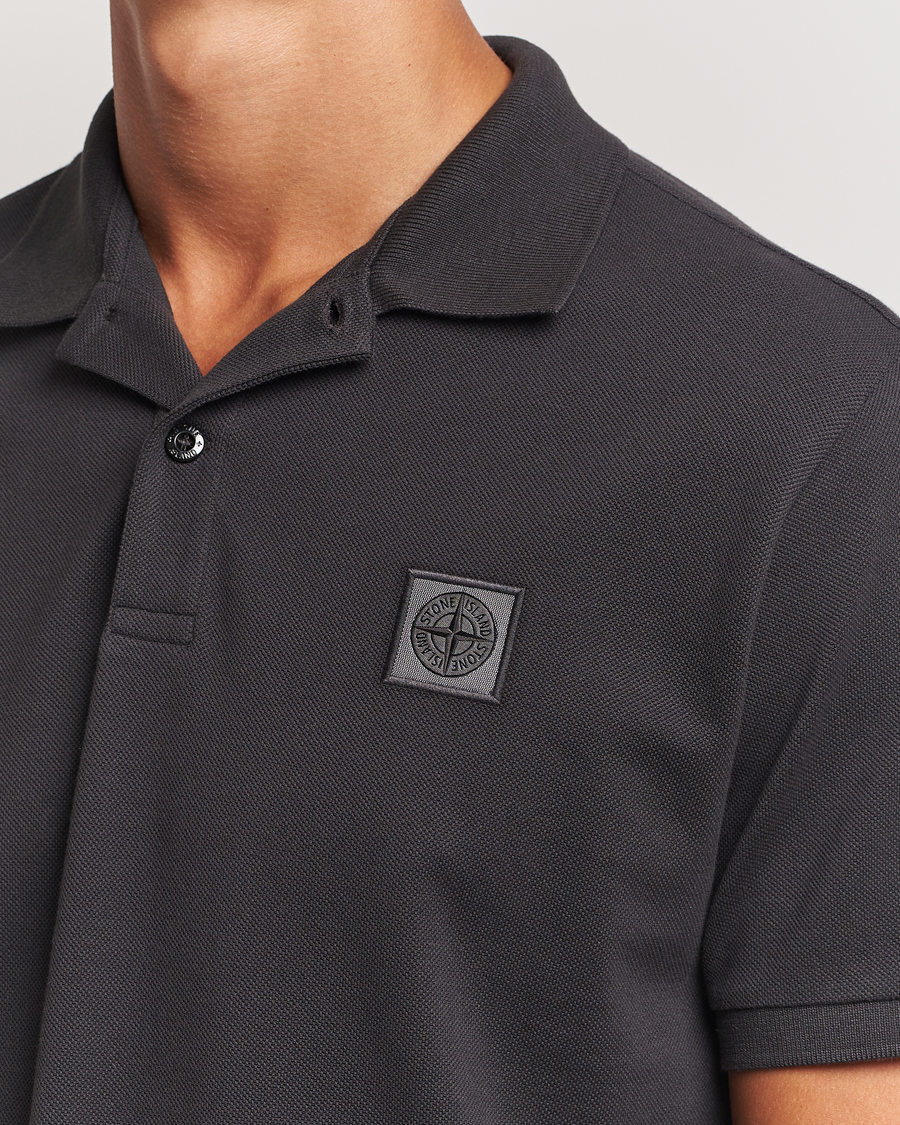 Herre | Pikéer | Stone Island | Cotton Pique Polo Lead Grey