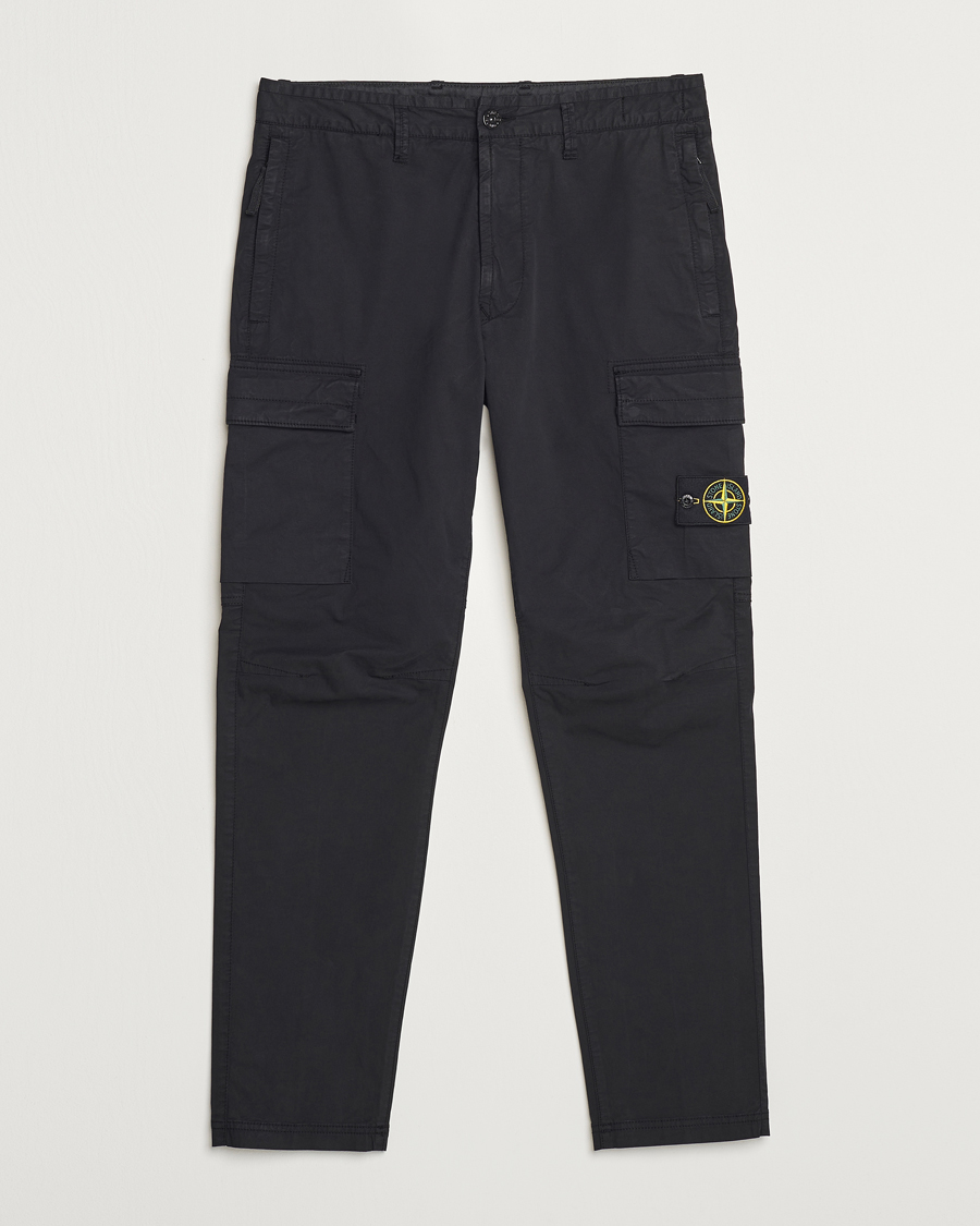 Herre | Bukser | Stone Island | Stretch Cotton Gabardine Trousers Black