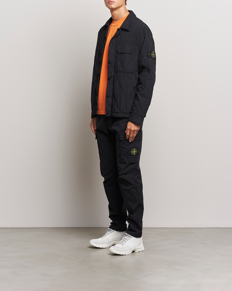 Herre | Bukser | Stone Island | Stretch Cotton Gabardine Trousers Black
