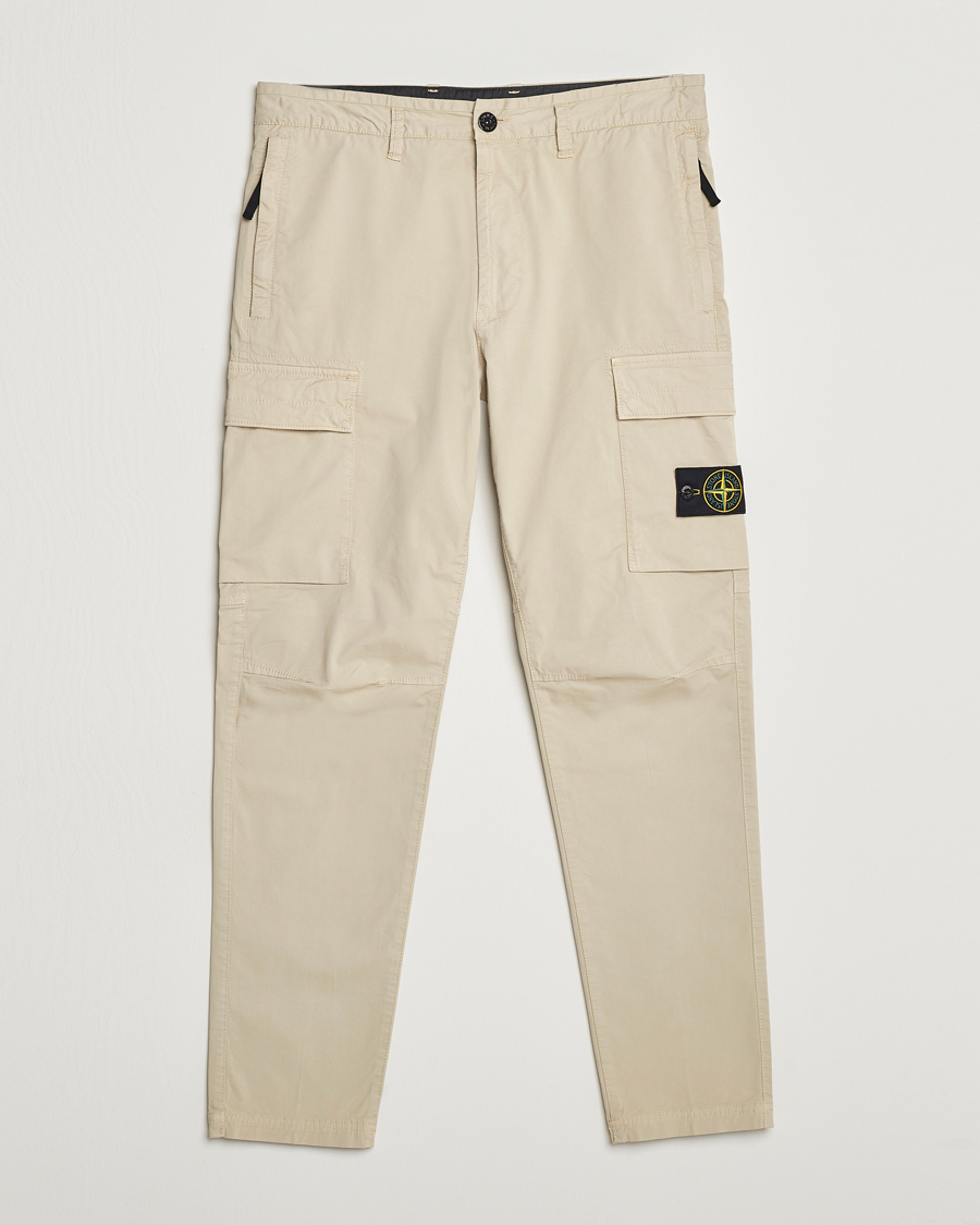 Herre | Bukser | Stone Island | Stretch Cotton Gabardine Trousers Plaster