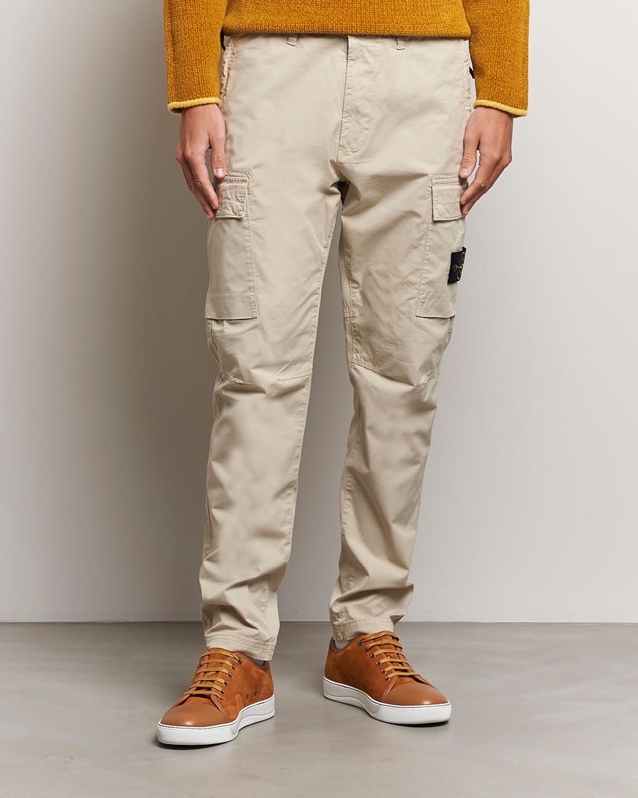 Herre | Bukser | Stone Island | Stretch Cotton Gabardine Trousers Plaster