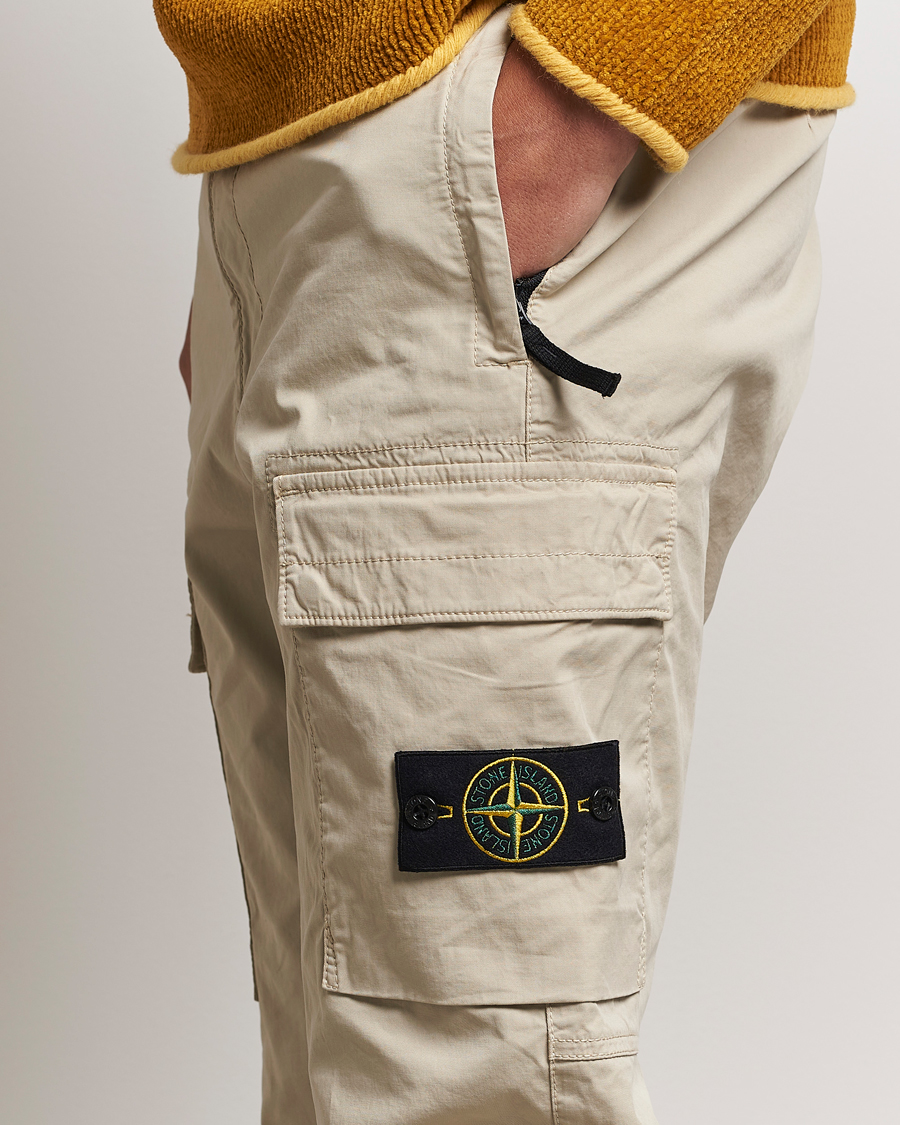 Herre | Bukser | Stone Island | Stretch Cotton Gabardine Trousers Plaster