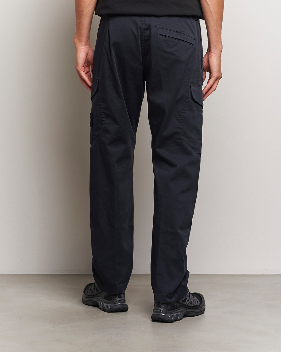 Herre | Bukser | Stone Island | Cotton Satin Cargo Pants Navy Blue