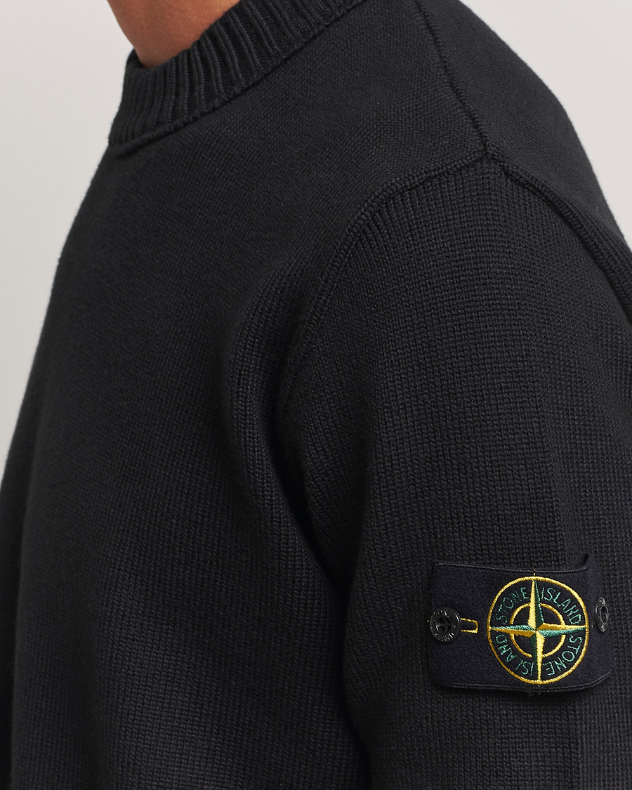 Herre | Gensere | Stone Island | Winter Cotton Knitted Crew Neck Black