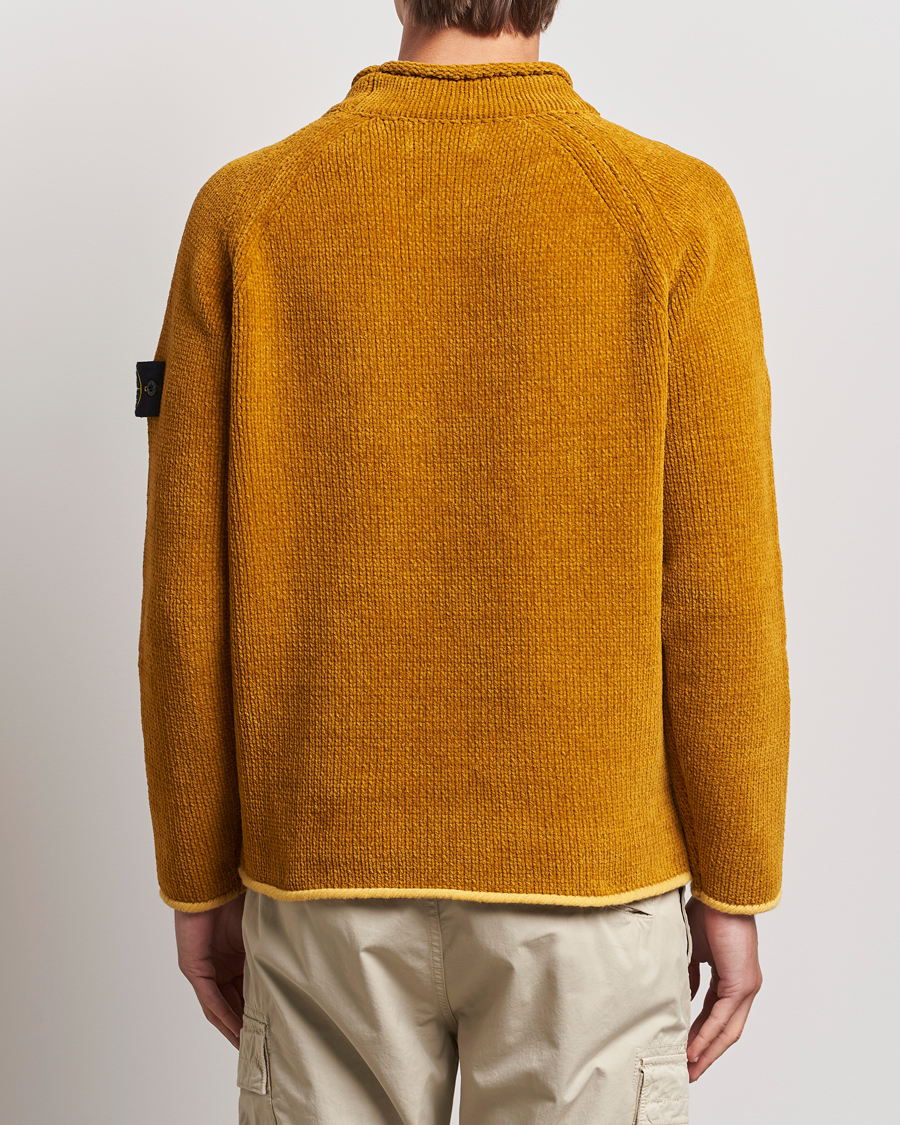 Herre | Gensere | Stone Island | Cotton Chenille Mock Neck Mustard