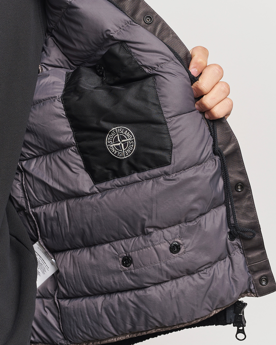 Herre | Jakker | Stone Island | Presidents Knit Down Liner Hood Black