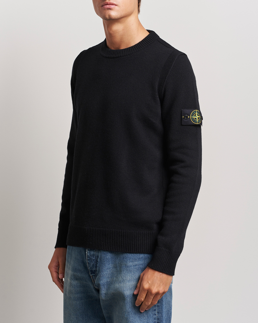 Herre | Gensere | Stone Island | Knitted Lambwool Sweater Black