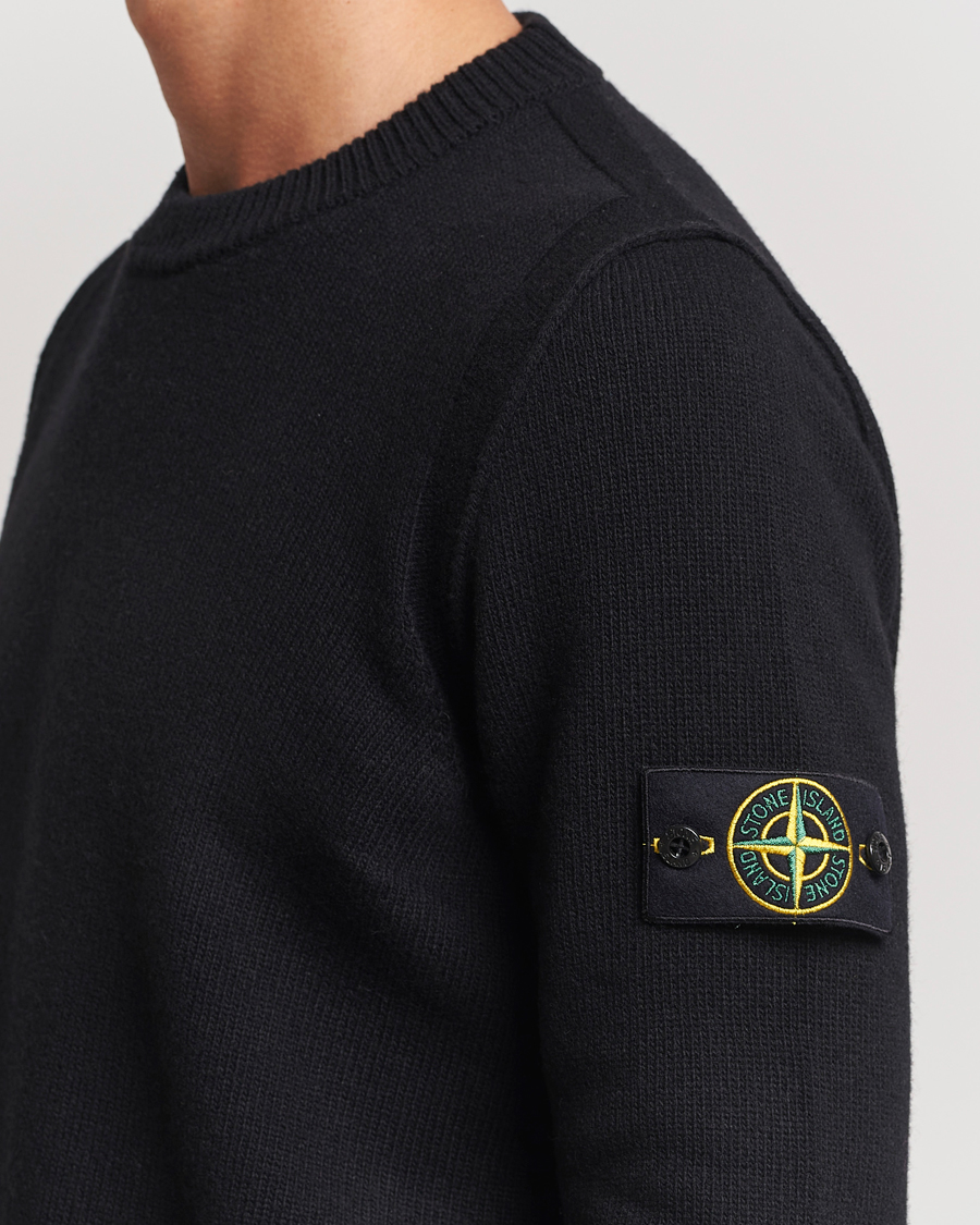 Herre | Gensere | Stone Island | Knitted Lambwool Sweater Black