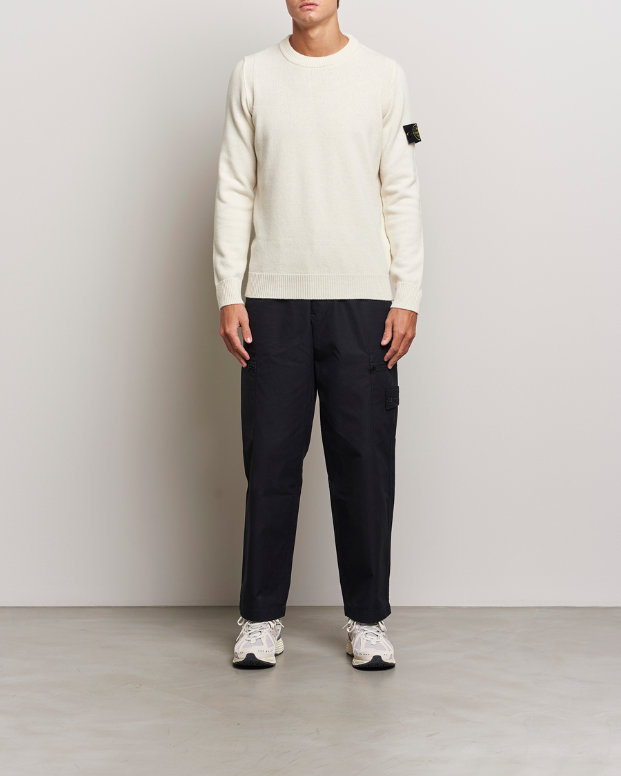 Herre | Gensere | Stone Island | Knitted Lambwool Sweater Natural