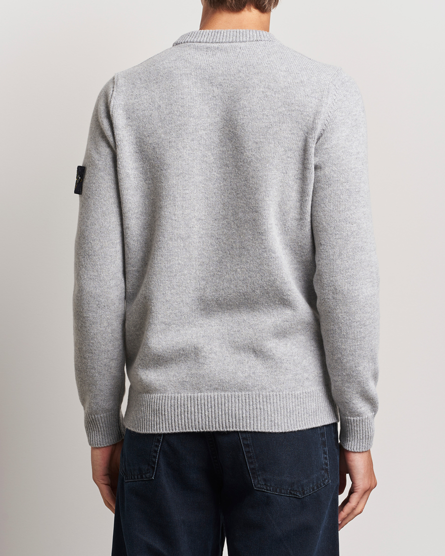 Herre | Gensere | Stone Island | Knitted Lambwool Sweater Melange Grey