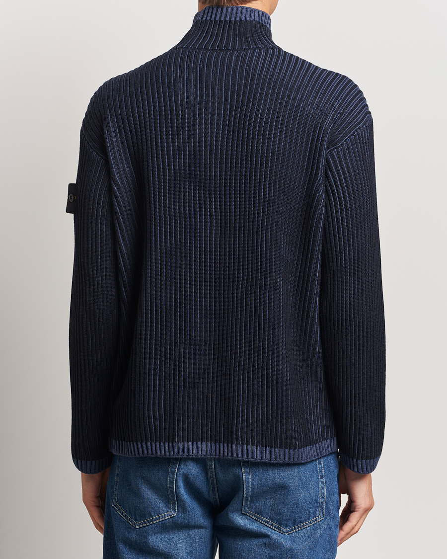 Herre | Gensere | Stone Island | Full Rib Wool Half Zip Navy Blue