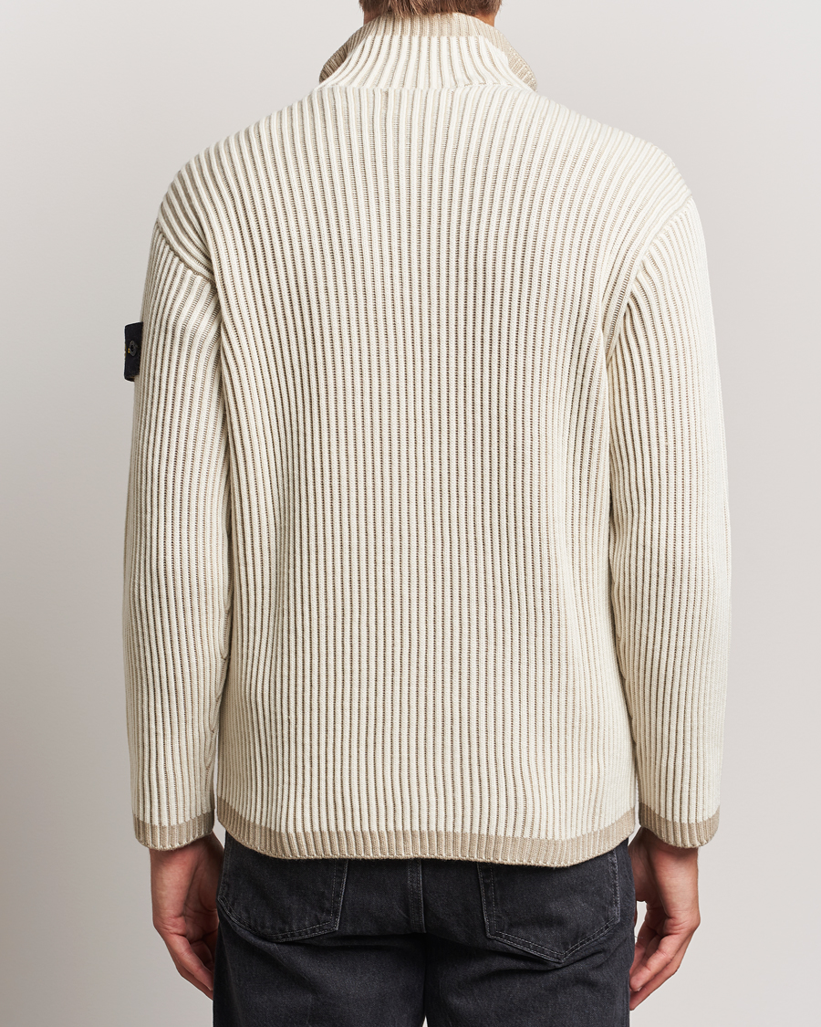 Herre | Gensere | Stone Island | Full Rib Wool Half Zip Natural
