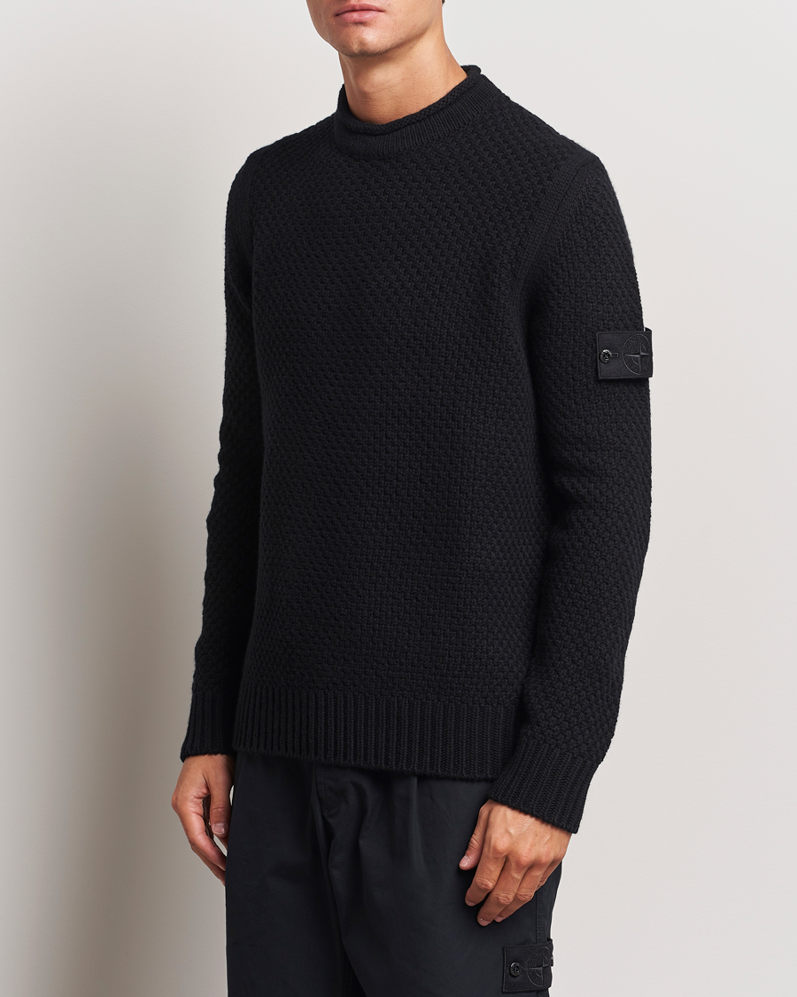 Herre | Gensere | Stone Island | Ghost Knitted Geelong Mock Neck Black