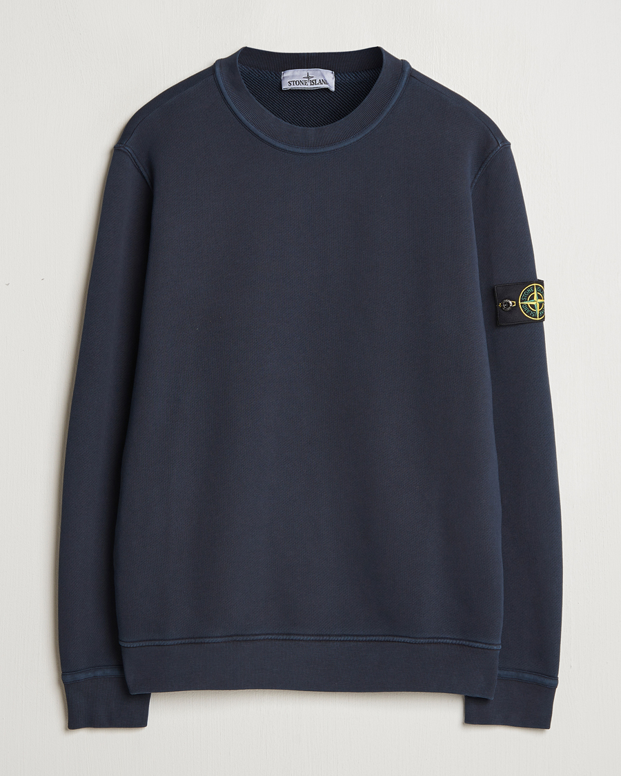Herre | Gensere | Stone Island | Old Dyed Cotton Sweatshirt Navy Blue