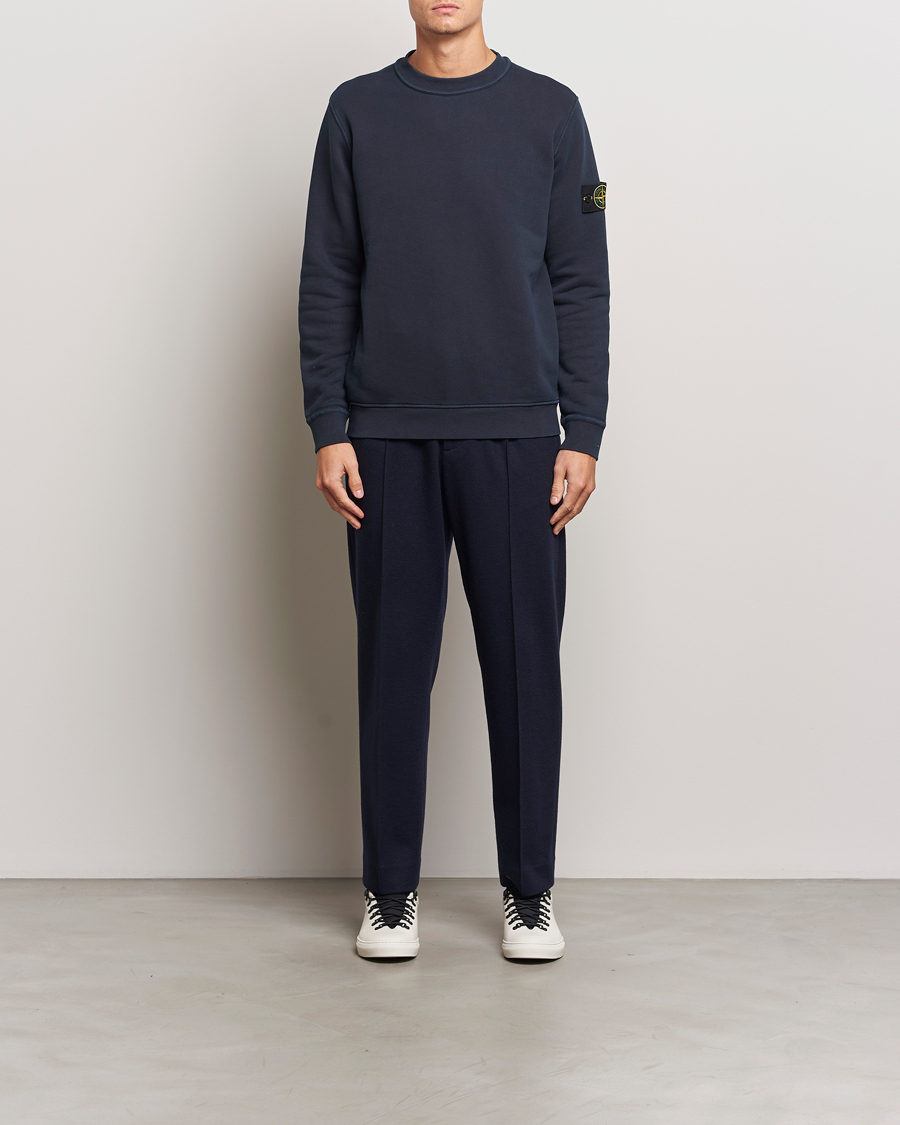 Herre | Gensere | Stone Island | Old Dyed Cotton Sweatshirt Navy Blue