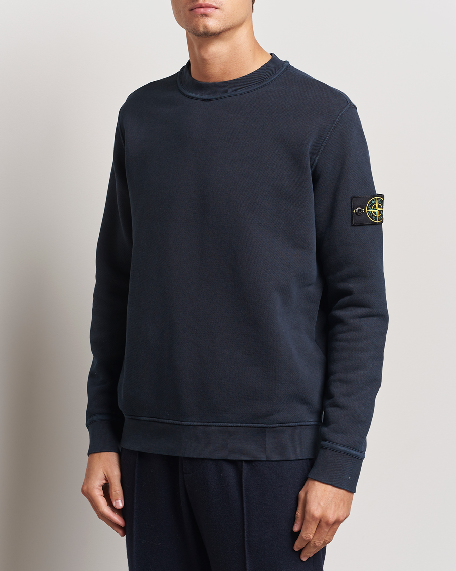 Herre | Gensere | Stone Island | Old Dyed Cotton Sweatshirt Navy Blue