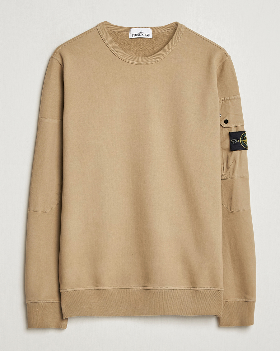 Herre | Gensere | Stone Island | Brushed Cotton Fleece Sweatshirt Biscuit
