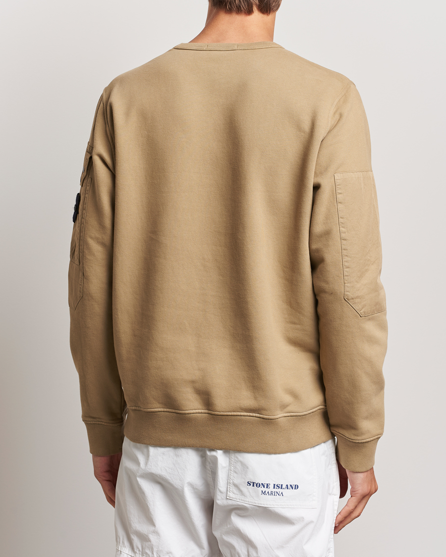 Herre | Gensere | Stone Island | Brushed Cotton Fleece Sweatshirt Biscuit