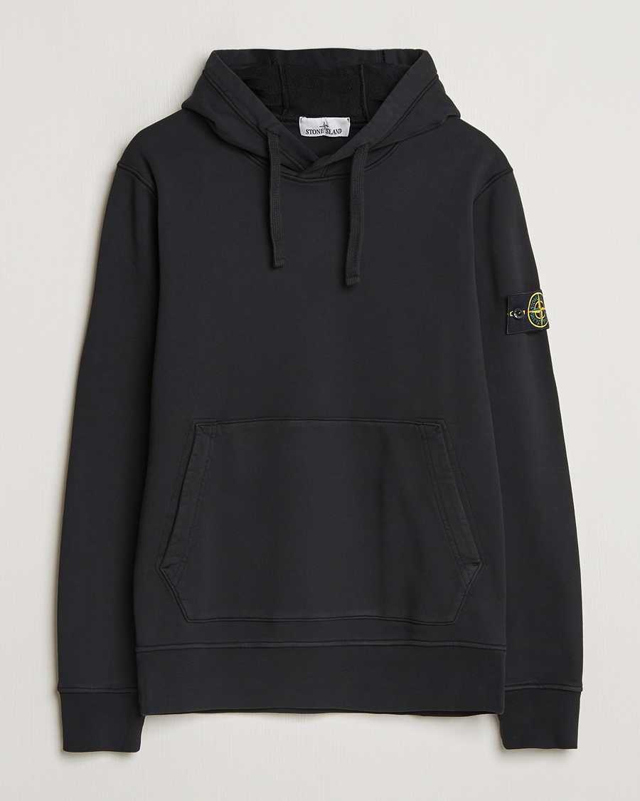 Herre | Gensere | Stone Island | Garment Dyed Fleece Hood Black