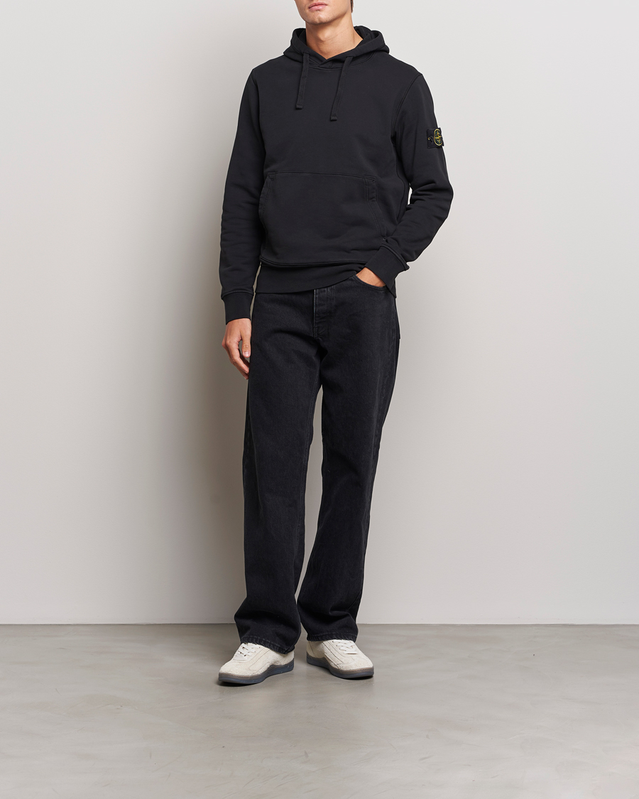 Herre | Gensere | Stone Island | Garment Dyed Fleece Hood Black