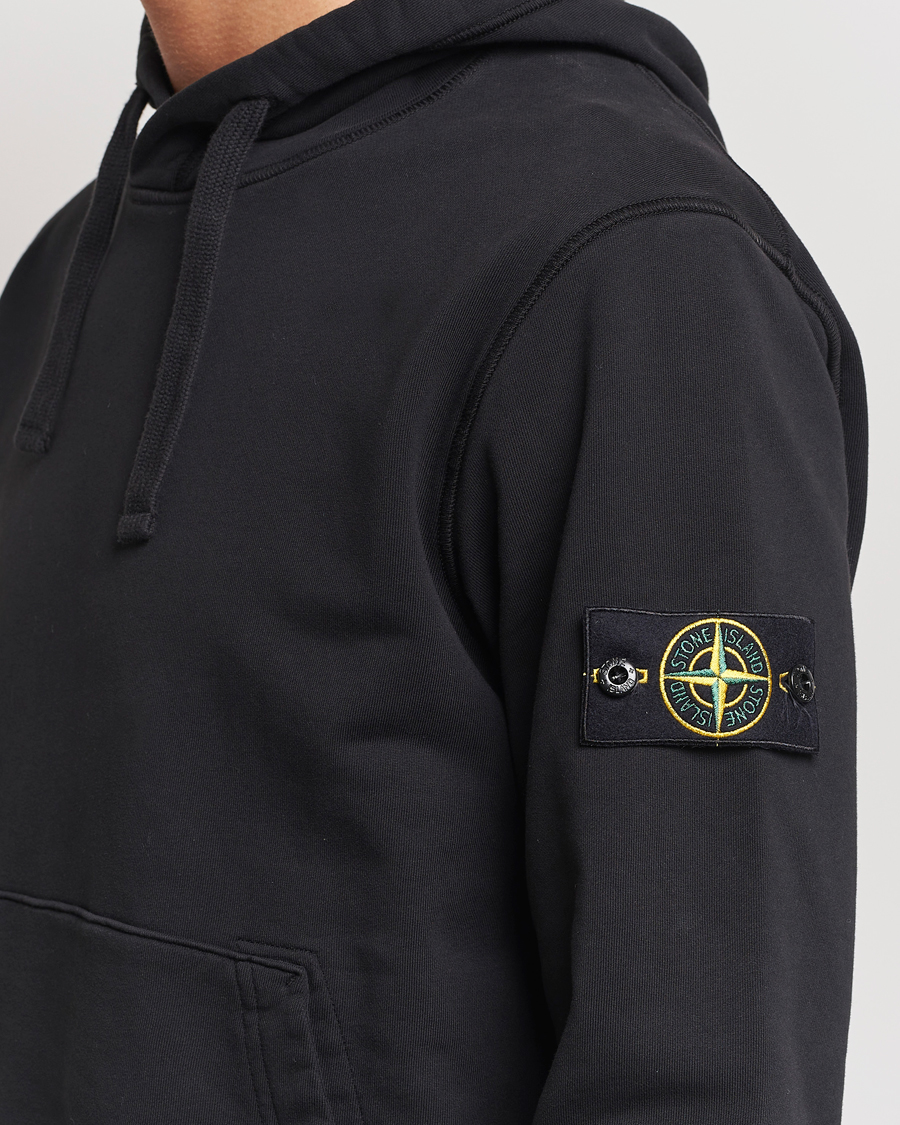 Herre | Gensere | Stone Island | Garment Dyed Fleece Hood Black