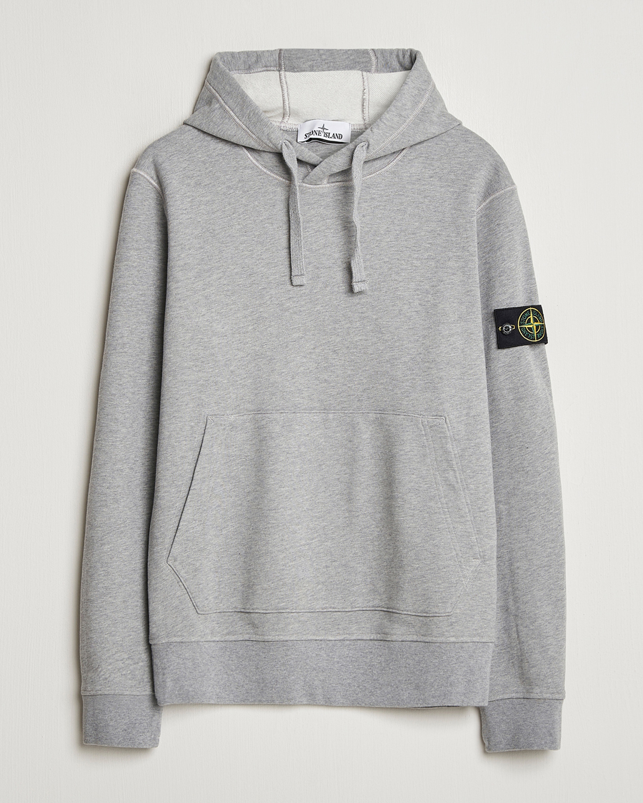 Herre | Gensere | Stone Island | Garment Dyed Fleece Hood Melange Grey