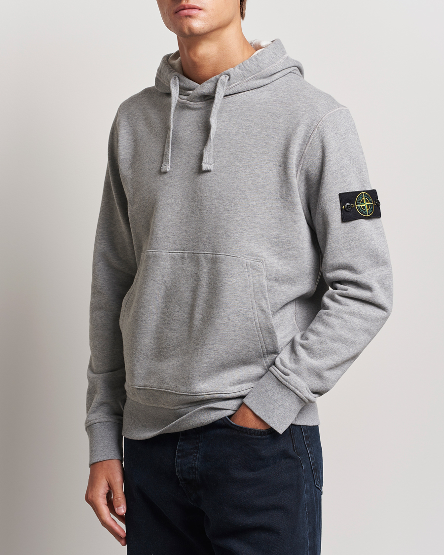Herre | Gensere | Stone Island | Garment Dyed Fleece Hood Melange Grey