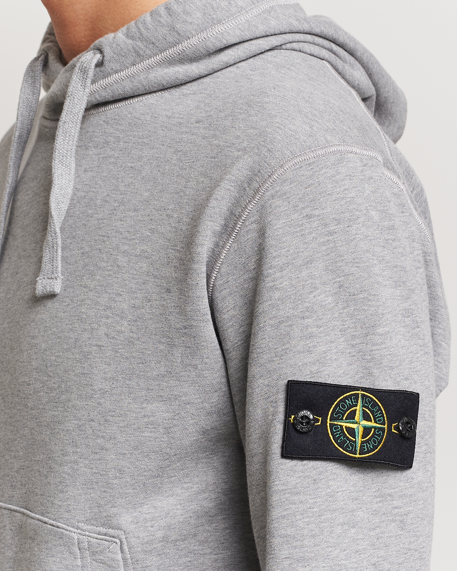Herre | Gensere | Stone Island | Garment Dyed Fleece Hood Melange Grey