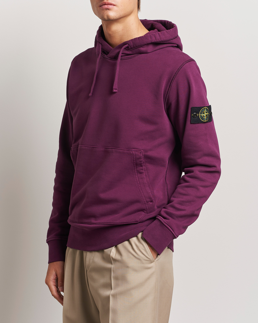 Herre | Gensere | Stone Island | Garment Dyed Fleece Hood Burgundy