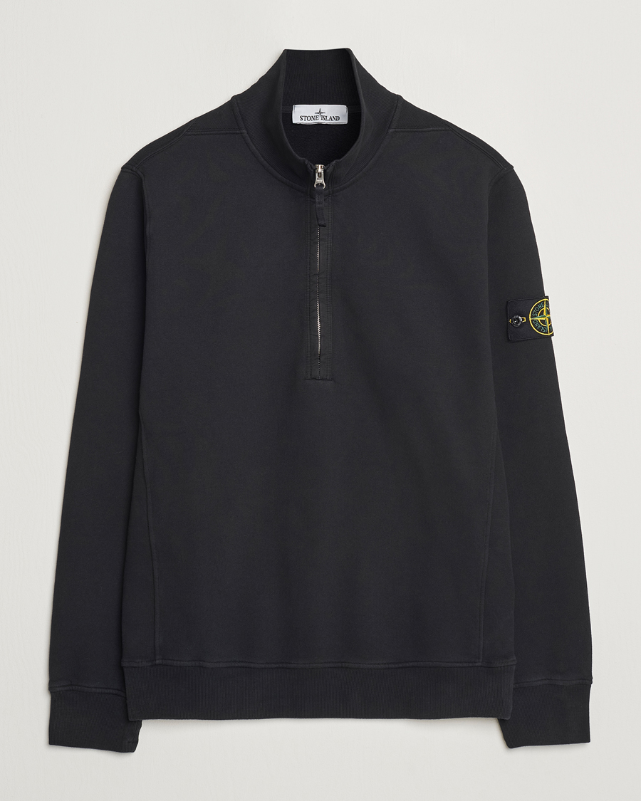 Herre | Gensere | Stone Island | Garment Dyed Fleece Half Zip Black