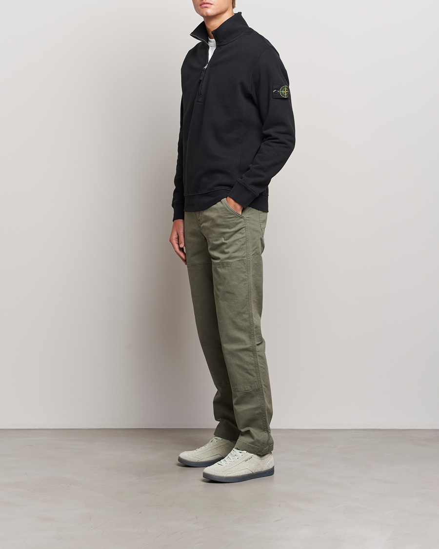 Herre | Gensere | Stone Island | Garment Dyed Fleece Half Zip Black