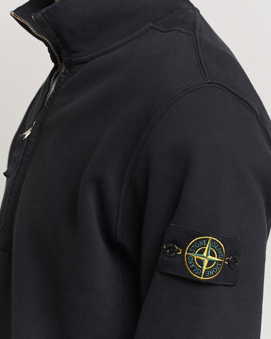 Herre | Gensere | Stone Island | Garment Dyed Fleece Half Zip Black
